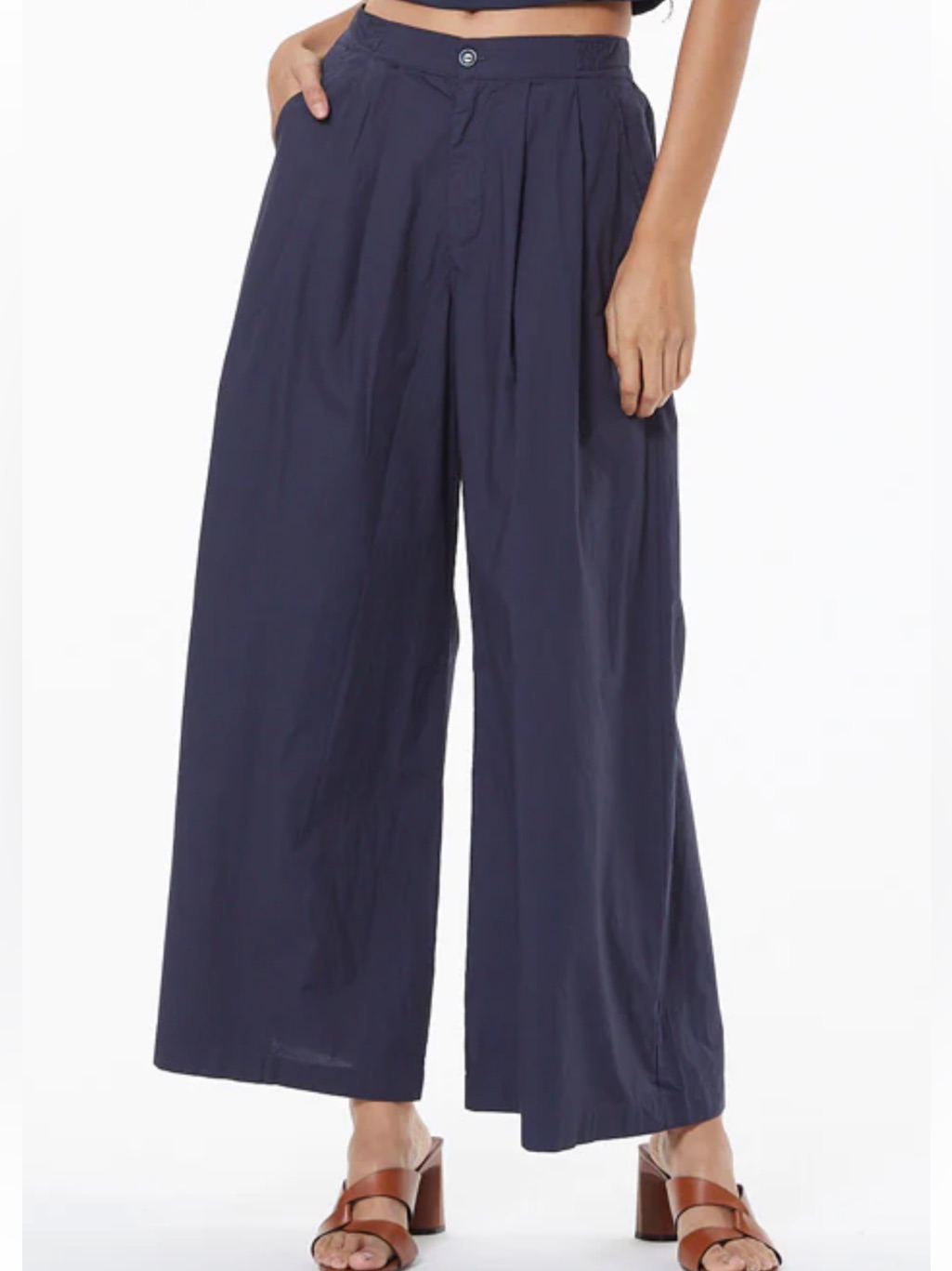 Yfb Cosmo Pant // Midnight Wide-Leg Navy Women's Pants